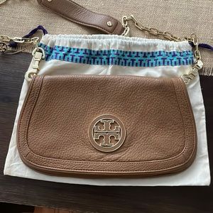 Tory Burch brown leather crossbody bag